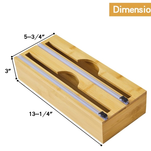 NEW 2 in1 Foil and Plastic Wrap Organizer Wrap Dispenser with Cutter - Picture 5 of 8